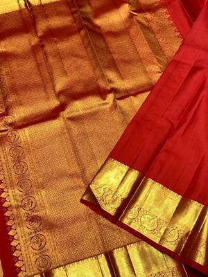 banarasi silk blend woven saree with blouse 3