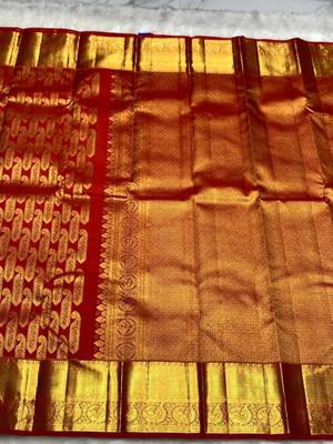banarasi silk blend woven saree with blouse 4