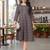 Black cotton blend geometric printed kurta for women