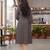 Black cotton blend geometric printed kurta for women