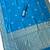 banarasi silk blend blue color woven saree with blouse