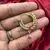 traditional indian bridal nath, gold plated ruby cz stone nose ring clip on