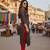 Black cotton blend geometric printed kurta for women