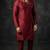 Maroon embroidered dupion silk kurta set