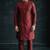 Maroon embroidered dupion silk kurta set