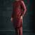 Maroon embroidered dupion silk kurta set