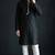 Black-white embroidered dupion silk kurta set