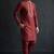 Maroon embroidered dupion silk kurta set