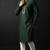 Green-white embroidered dupion silk kurta set