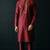 Maroon embroidered dupion silk kurta set