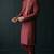 Maroon embroidered dupion silk kurta set