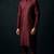 Maroon embroidered dupion silk kurta set