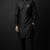Black embroidered dupion silk kurta set