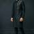 Black embroidered dupion silk kurta set