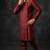 Maroon embroidered dupion silk kurta set