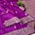 banarasi silk blend purple color woven saree with blouse