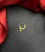 gold cz stone bridal nath pair