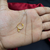 gold cz stone bridal nath pair