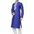 Royal blue tufetta mens  kurta with churidar set