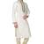 Light cream  art silk mens  kurta with churidar set