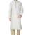 Light cream  art silk mens  kurta with churidar set