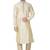 Fawn  art silk mens  kurta with churidar set