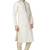 Cream art silk mens  kurta with churidar set