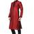 Maroon  art silk mens  kurta with churidar set