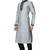 Grey art silk mens  kurta with churidar set