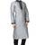 Grey art silk mens  kurta with churidar set