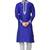 Royal blue art silk mens  kurta with churidar set