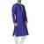 Blue art silk mens  kurta with churidar set
