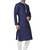 Navy blue art silk mens  kurta with churidar set