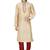 Gold art silk mens  kurta with churidar set