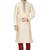 Fawn  art silk mens  kurta with churidar set