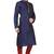 Navy blue art silk mens  kurta with churidar set