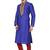 Royal blue art silk mens  kurta with churidar set