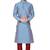 Multi color  art silk mens  kurta with churidar set