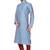 Multi color  art silk mens  kurta with churidar set