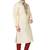 Fawn  art silk mens  kurta with churidar set