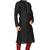 Black art silk mens  kurta with churidar set