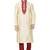 Fawn  art silk mens  kurta with churidar set
