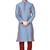 Multi color  art silk mens  kurta with churidar set