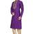 Purple art silk mens  kurta with churidar set