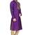 Purple art silk mens  kurta with churidar set