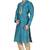 Rama green art silk mens  kurta with churidar set