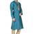 Rama green art silk mens  kurta with churidar set