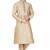 Gold  art silk mens  kurta with churidar set