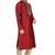 Maroon  art silk mens  kurta with churidar set
