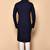 Navy blue cotton blendmens  kurta with churidar set